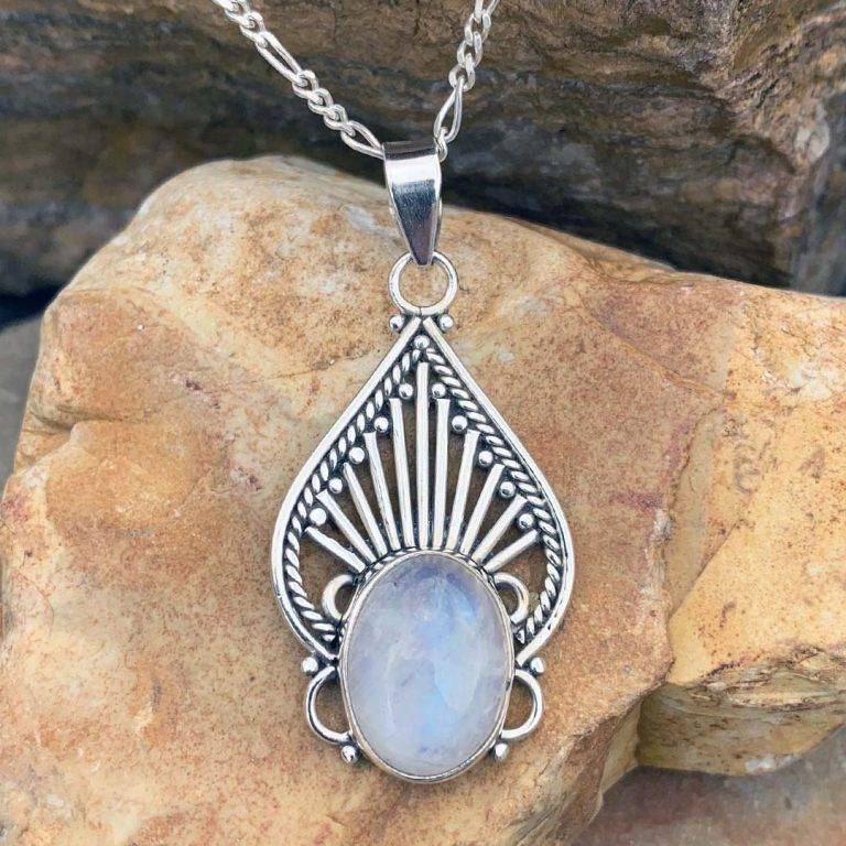 Rainbow Moonstone Fan Pendant Gle Good Living Essentials