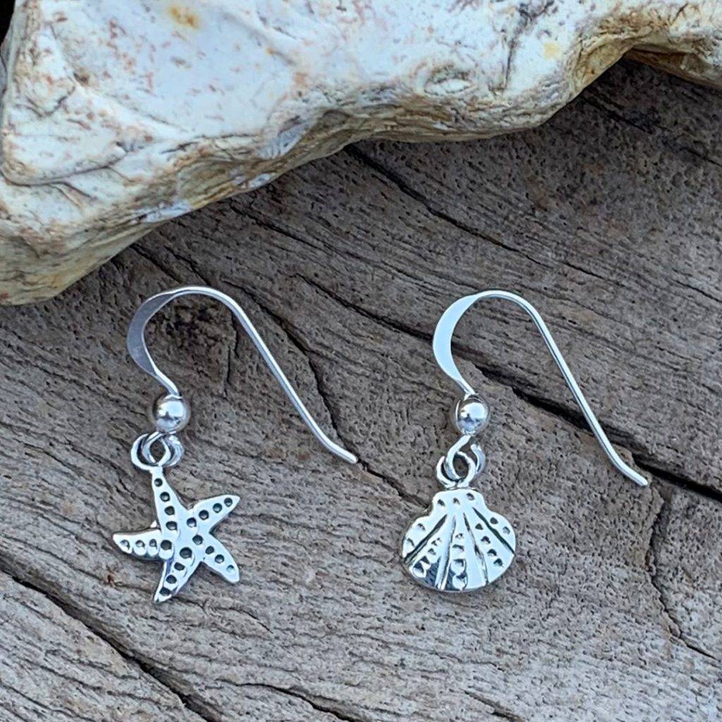 Starfish Seashell Sterling Earrings Gle Good Living Essentials