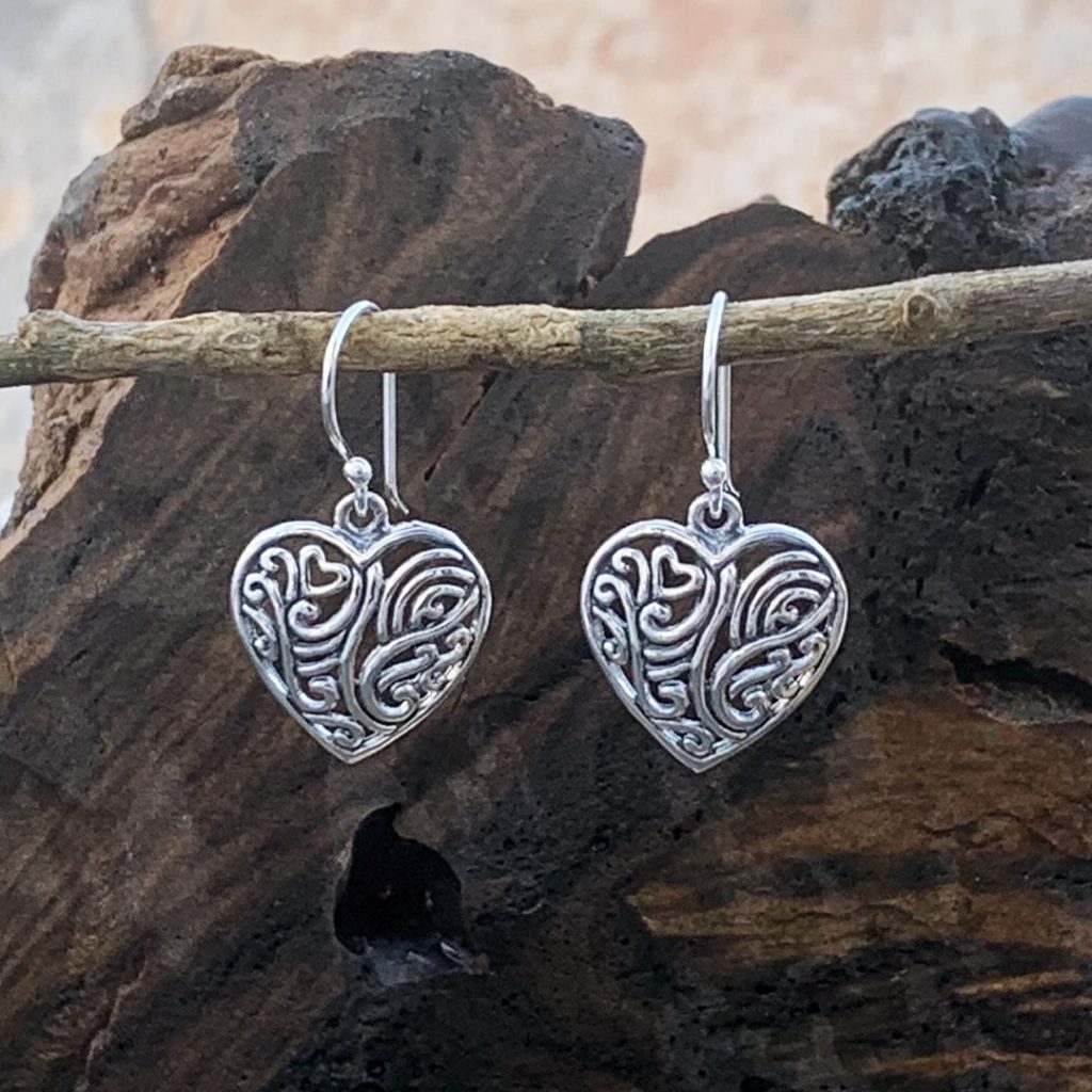 Filigree Heart Sterling Earrings Gle Good Living Essentials