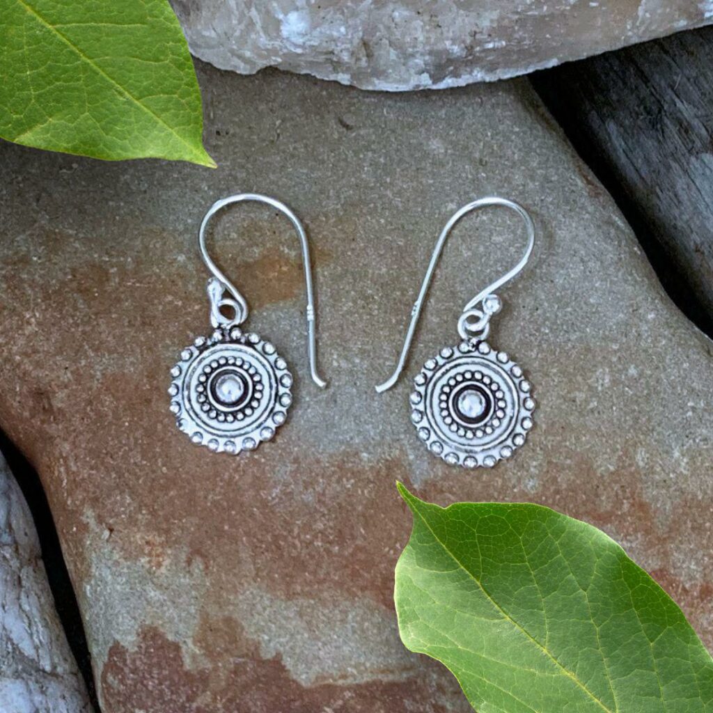 Delicate Mandala Sterling Earrings GLE Good Living Essentials