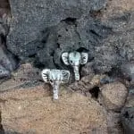Sterling Elephant Face Earrings