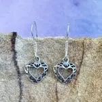 Open Heart Sterling Earrings