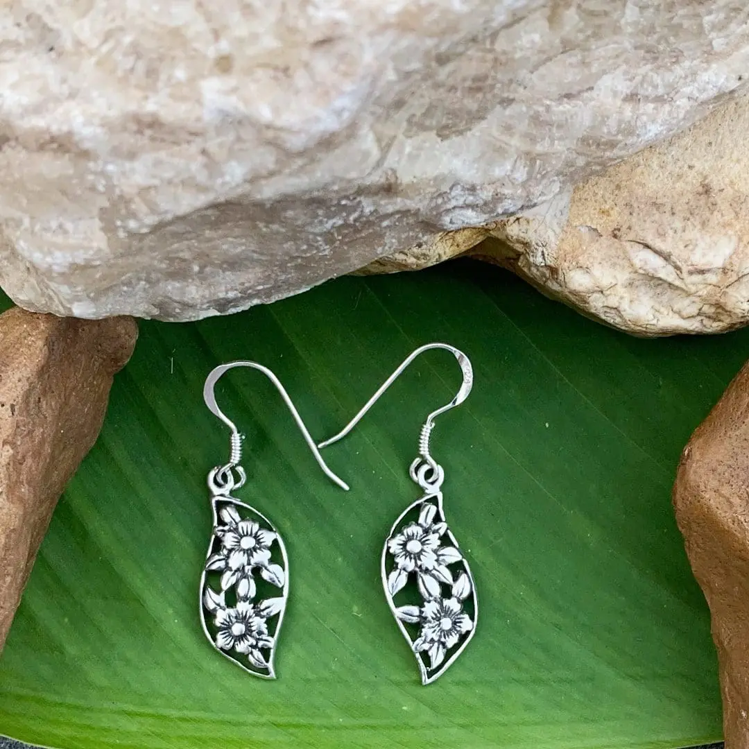 Sterling Flowers Dangle Earrings
