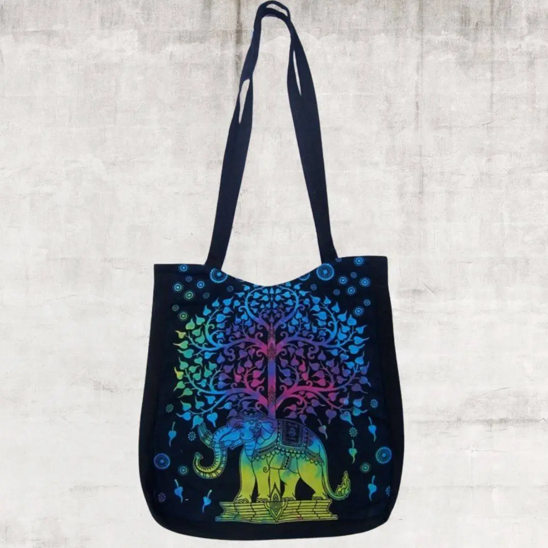 Multicolor Elephant & Tree Bag