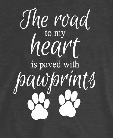 Pawprints Heart T-Shirt - Image 3