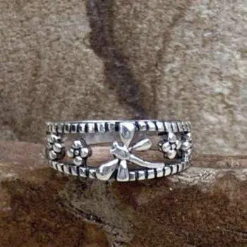 DragonflySterling Silver Ring