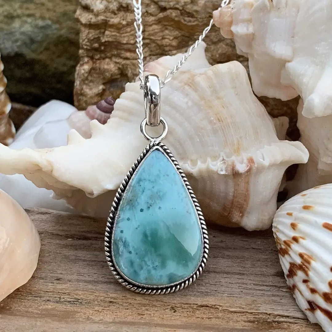 Larimar & Sterling Storm Pendant