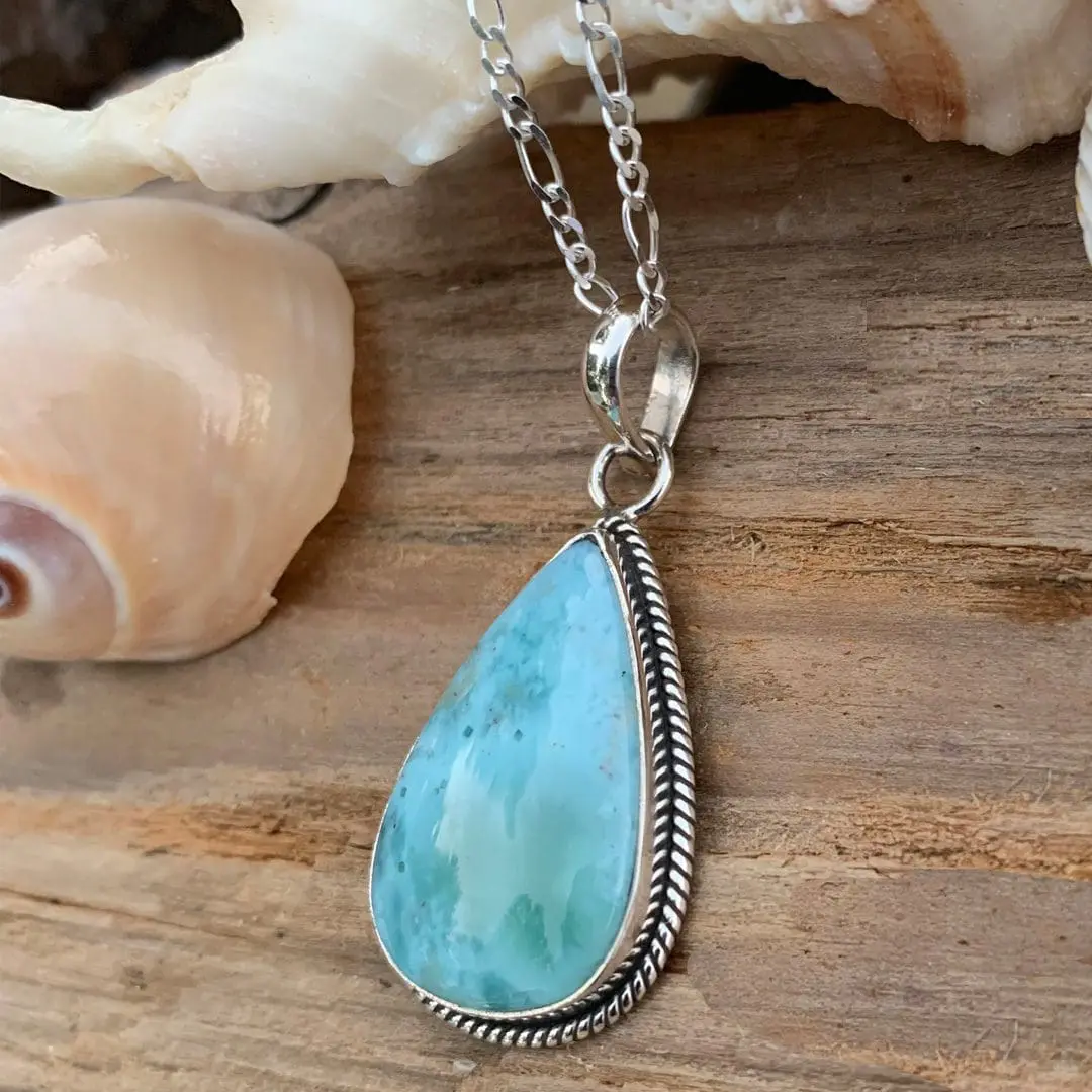 Larimar & Sterling Storm Pendant