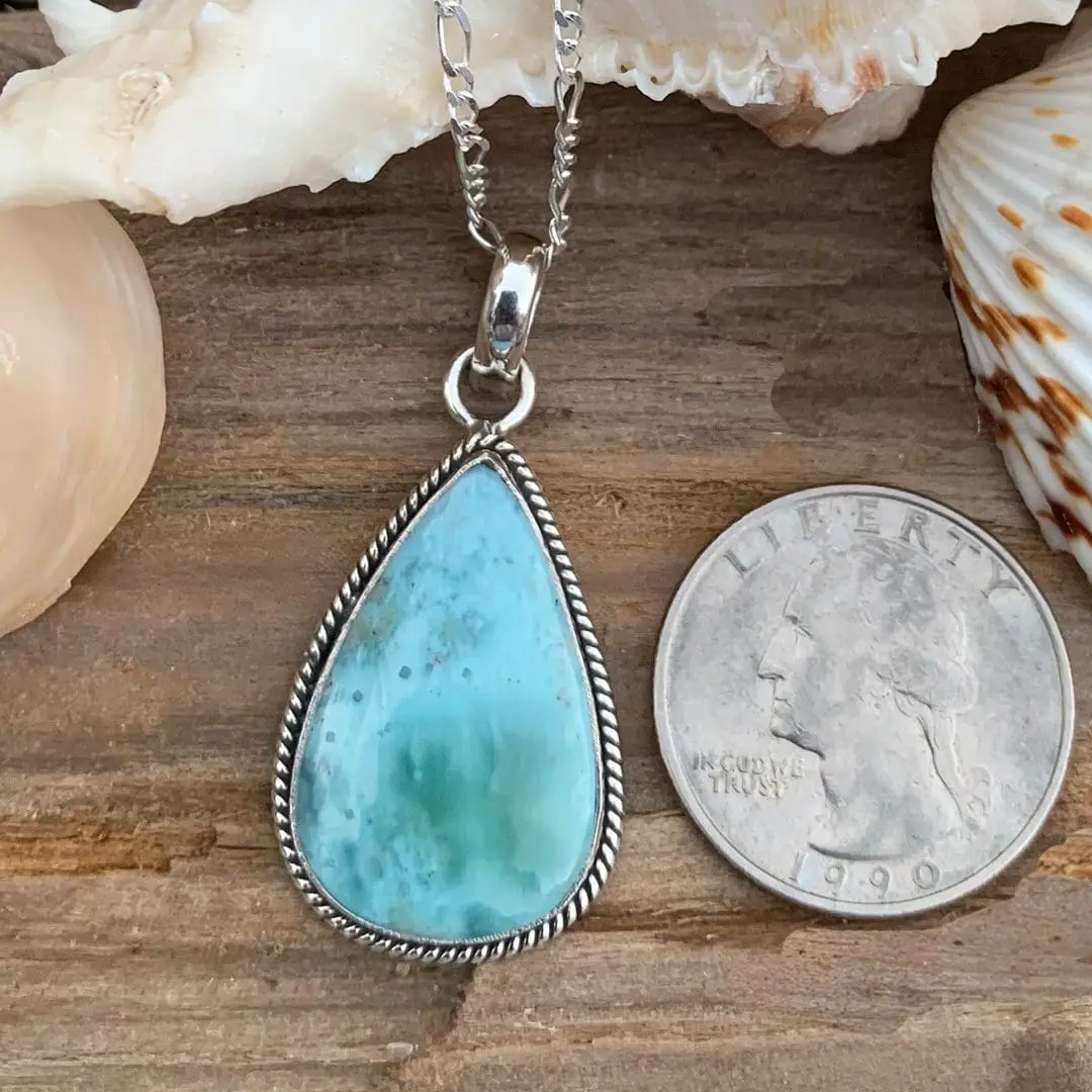 Larimar & Sterling Storm Pendant
