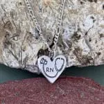 Sterling RN with Stethoscope Charm