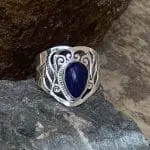 Lapis Lazuli Teardrop Ring