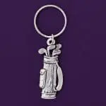 Pewter Golf Bag Keychain