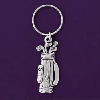 Pewter Golf Bag Keychain