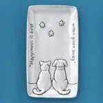 Cat & Dog Pewter Tray