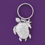 Sea Turtle Pewter Keychain