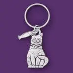 Cat & Fish Charm Keychain