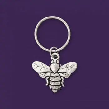 Sweet Honeybee Pewter Keychain