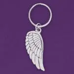 Angel Wing Pewter Keychain
