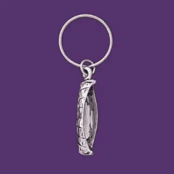 Canoe Life Pewter Keychain