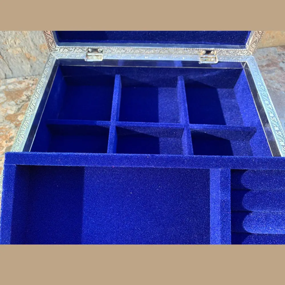 Hammered-Tin Owl Jewelry Box - Image 3