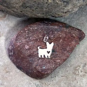 Sterling Yorkshire Terrier Pendant