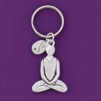 Lotus Pose Yoga Keychain