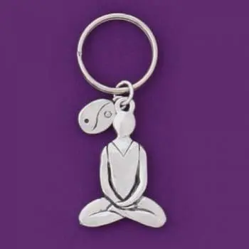Lotus Pose Yoga Keychain