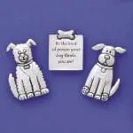 Pewter Magnets-Dog Quote