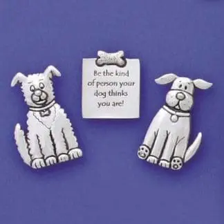 Pewter Magnets-Dog Quote