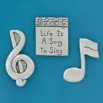Life Song Pewter Magnets