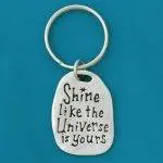 Pewter Keychain Universe is Yours