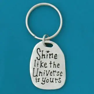 Pewter Keychain Universe is Yours