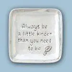 Pewter Be Kinder Home Decor Tray