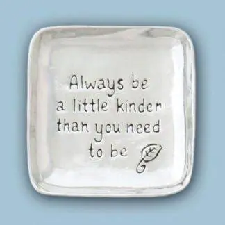 Pewter Be Kinder Home Decor Tray