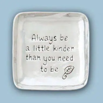 Pewter Be Kinder Home Decor Tray