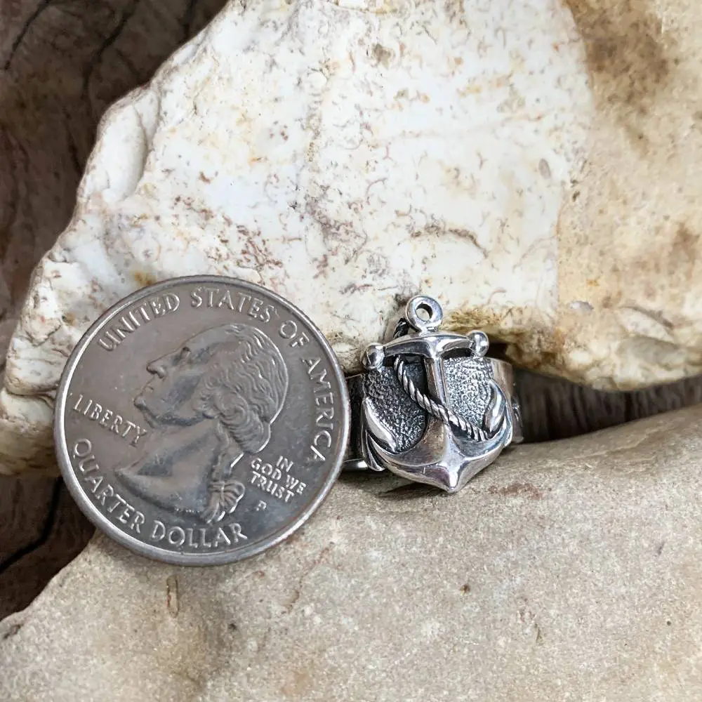 Sterling Silver Anchor Ring