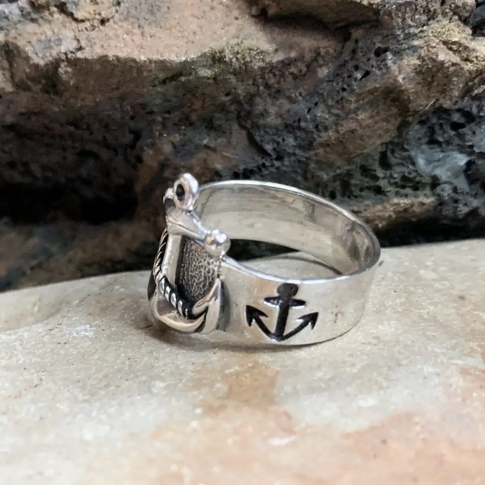 Sterling Silver Anchor Ring