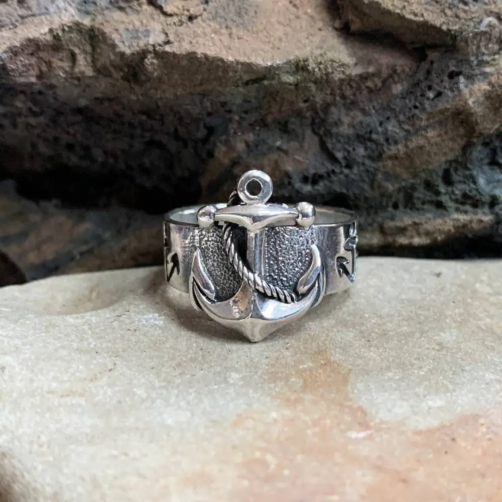 Sterling Silver Anchor Ring