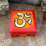 Handcrafted Red Wooden Box