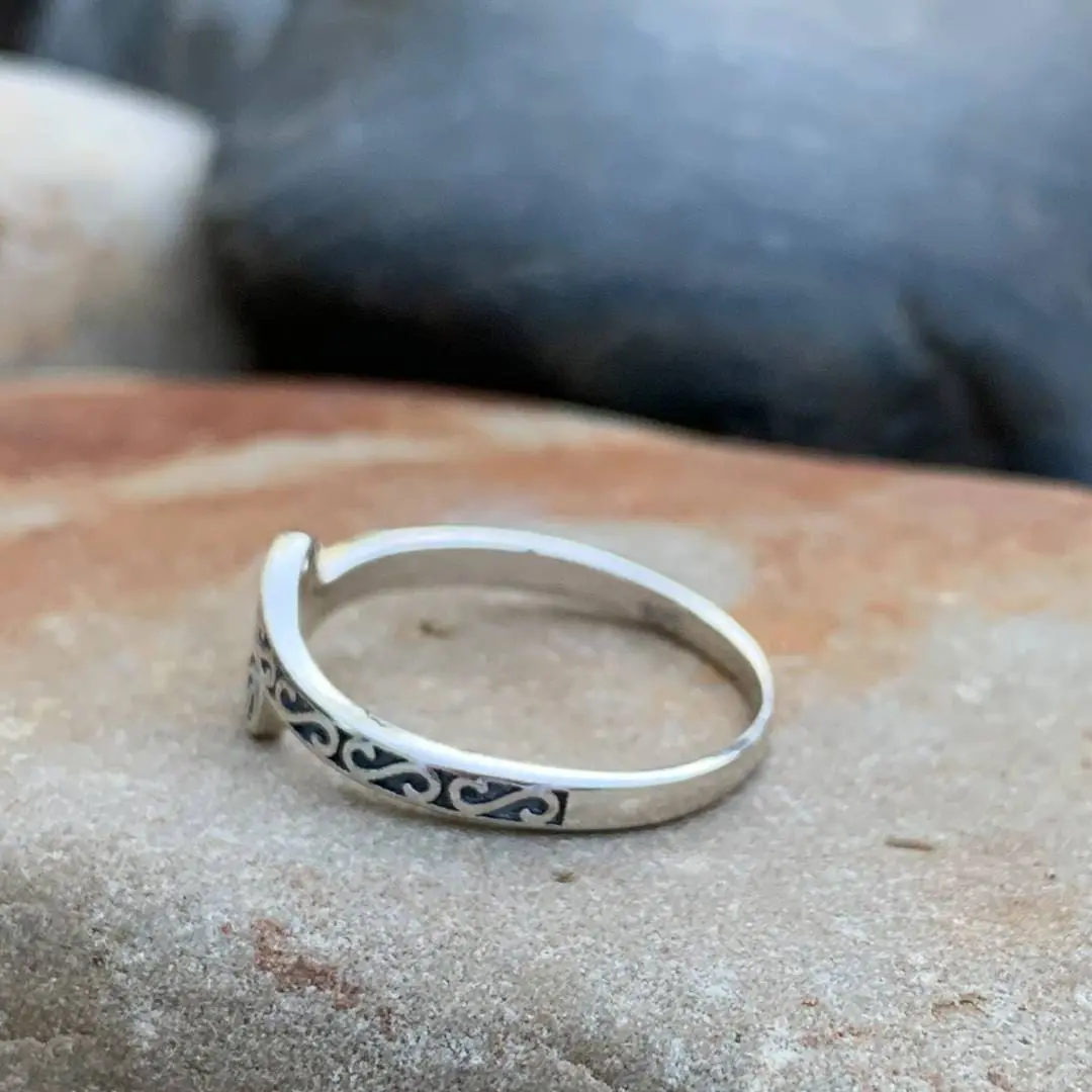 Esses & Spirals Sterling Ring