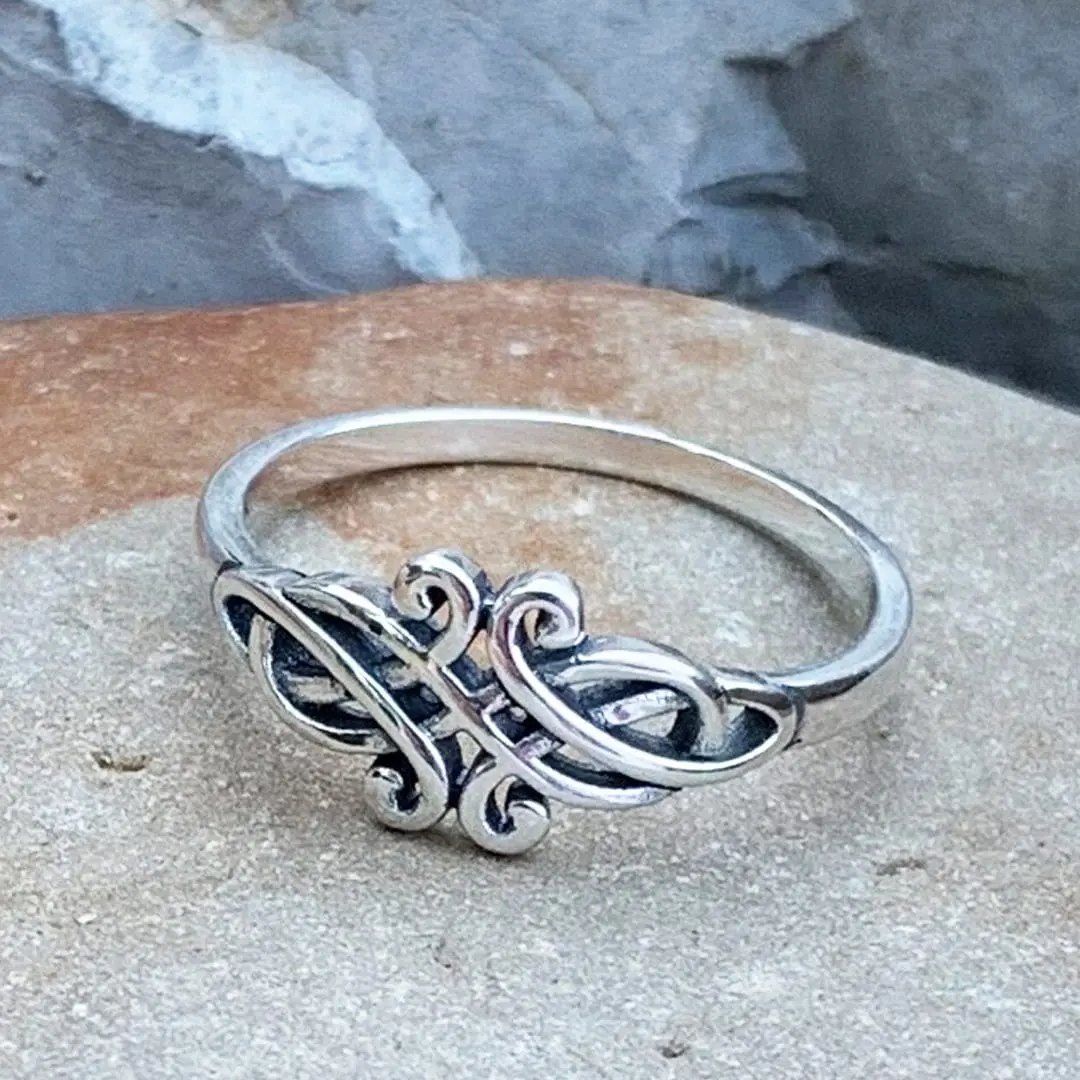 Sterling Dainty Celtic Ring