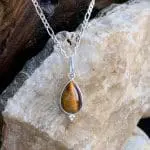 Tiger's Eye Teardrop Pendant