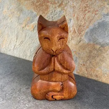 Cat Puzzle Box Wooden