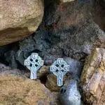 Celtic Cross Sterling Studs
