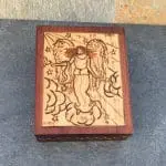Handcrafted Sepia Angel Wooden Box
