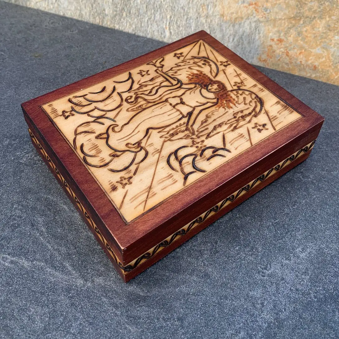 Handcrafted Sepia Angel Box