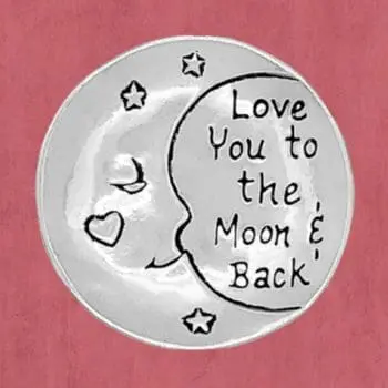 Small Pewter Bowl with Moon and Hearts Design