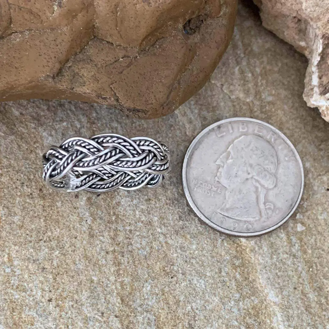 Sterling Bold Braided Ring