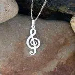 Music Lovers Treble Clef Pendant