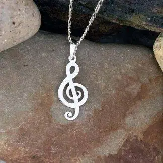 Music Lovers Treble Clef Pendant
